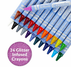 Glitter Crayons, 24 Count