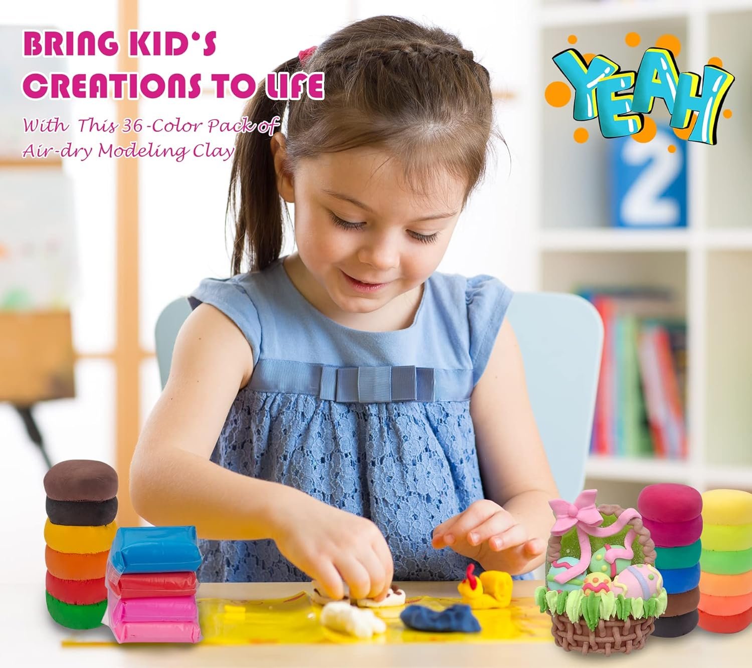 Air Dry Modeling Clay Kit