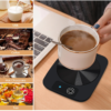 Coffee Electric Mug Warmer with Aluminum Metal Panel